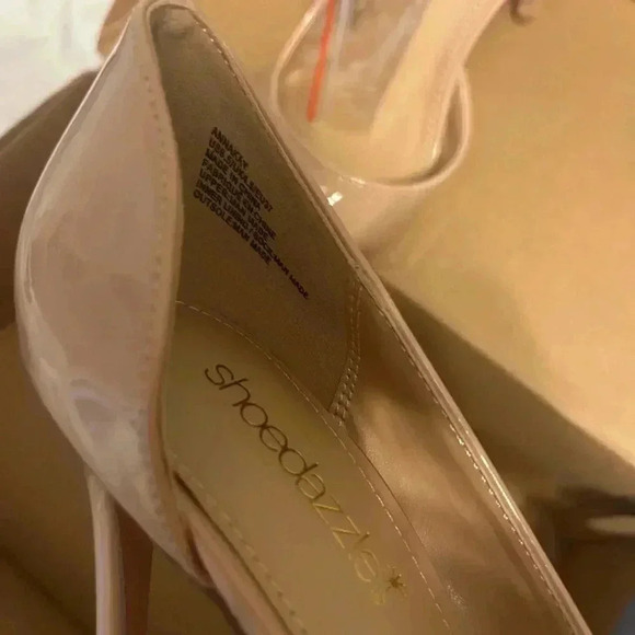 NWT- Shoe dazzle size 6.5 tan heels - Picture 3 of 6